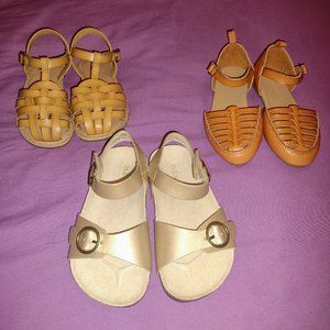 Lot Of 3 Pairs Of Baby Girls Old Navy Shoes Size 7 New Cute Styles Flats Sandals